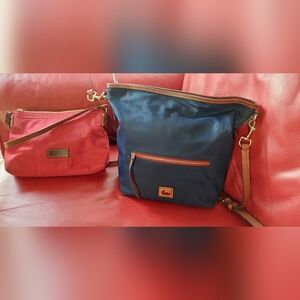Lot of 2 Dooney and Bourke Handbags Blue/Red